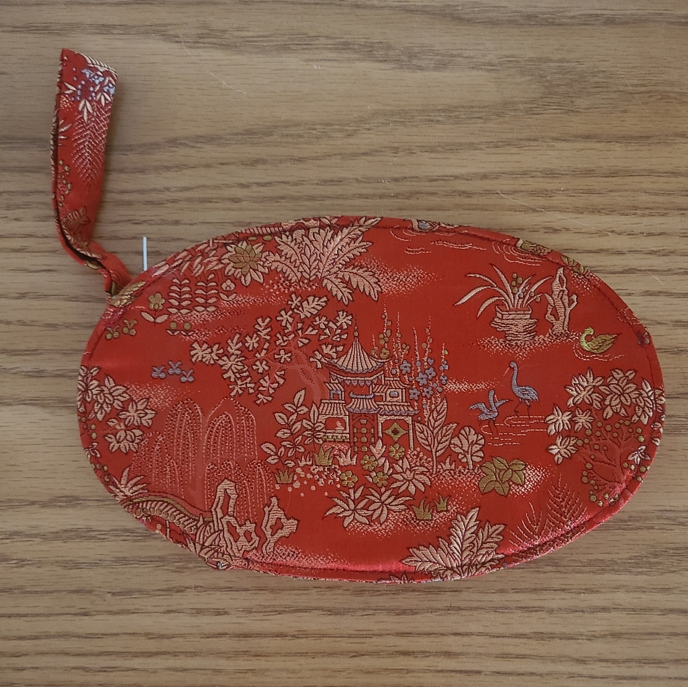 Asian Printed Wristlet Handbag